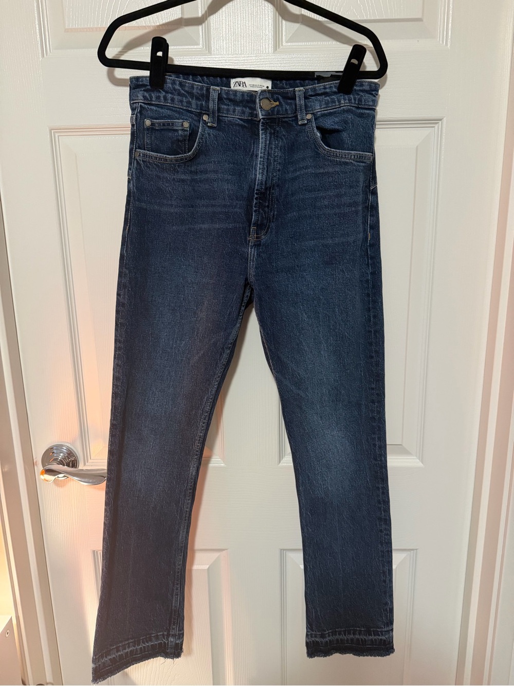 Zara Dark Blue Straight Jeans